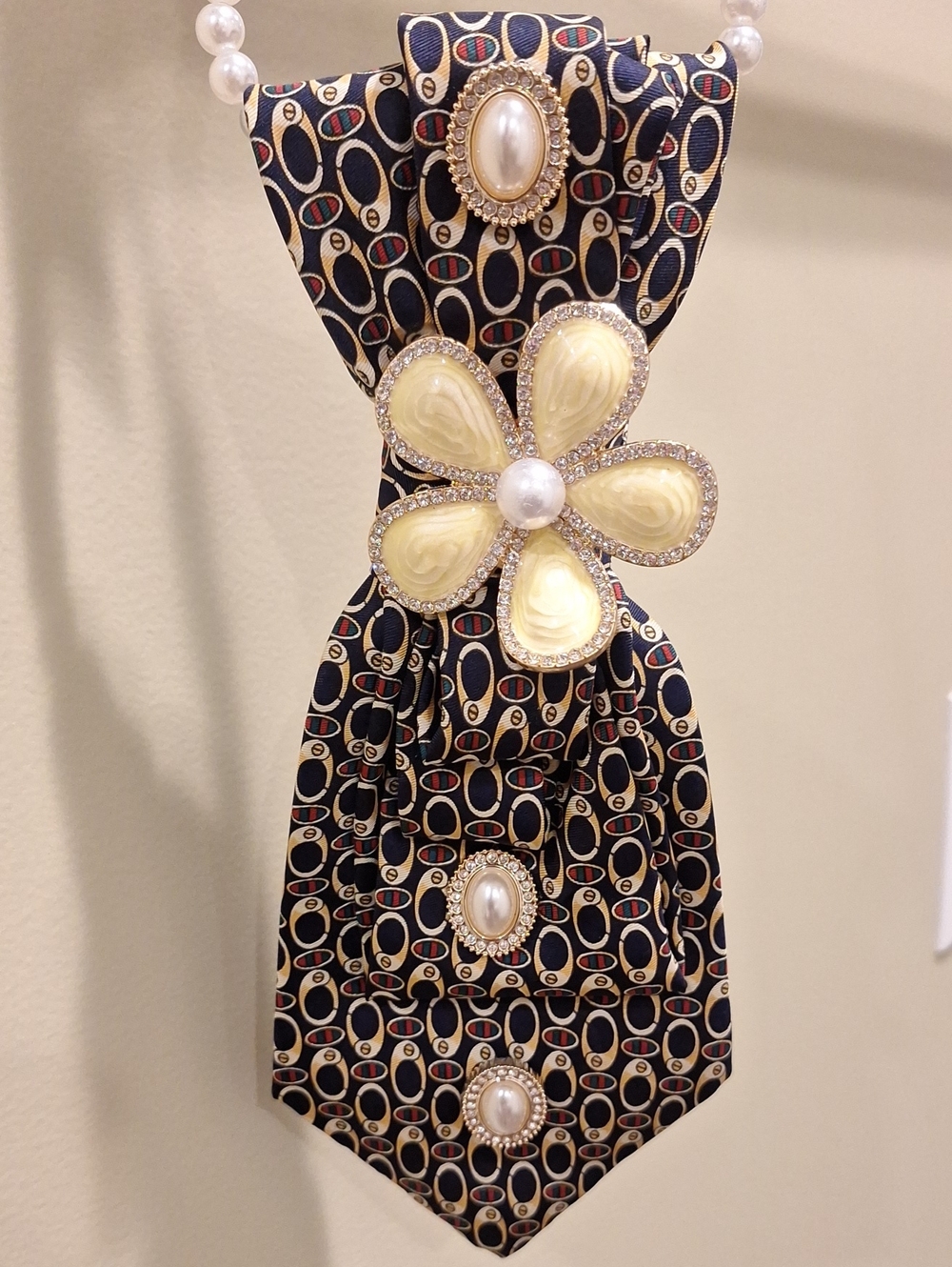 Towne Square Upcycled Necktie Necklace View 2